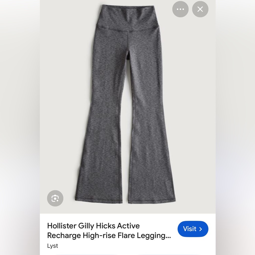 Hollister Gilly Hicks charcoal gray women’s bootcut leggings.